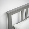 HEMNES Bed frame, grey stained/Lönset, 140x200 cm