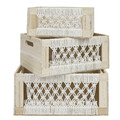 Set of 3 Boxes Gigogne, boho, braided