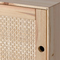 VÄLJARE Cabinet with door, pine/woven poplar, 35x35x35 cm