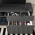 VIHALS TV bench, dark grey, 176x37x50 cm