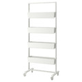 MITTZON Frame w castors/container/cable box, white, 85x205 cm