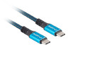 Lanberg Cable USB-C M/M USB4 1.2m 100W 8K 60Hz, black-blue