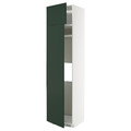 METOD Hi cab f fridge or freezer w 2 drs, white/Havstorp deep green, 60x60x240 cm