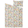 STRANDLUMMER Duvet cover and pillowcase, multicolour/floral pattern, 150x200/50x60 cm