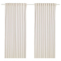 HANNALILL Curtains, 1 pair, beige, 145x250 cm