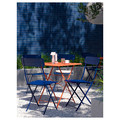 SUNDSÖ Table, bright orange outdoor, 65x65 cm