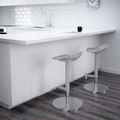 JANINGE Bar stool, grey, 76 cm