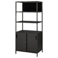 TROTTEN Cabinet with sliding doors, anthracite, 80x180 cm