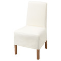 BERGMUND Chair w medium long cover, oak effect/Inseros white