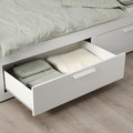 BRIMNES Day-bed w 2 drawers/2 mattresses, white/Vannareid firm, 80x200 cm