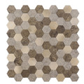 Wall Self-adhesive Panel Sticker, brown hexagones