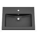 GoodHome Wash-basin Nira 60 cm, black