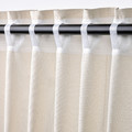 LENDA Curtains with tie-backs, 1 pair, off-white, 140x300 cm