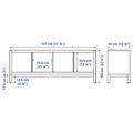 KALLAX Shelving unit with underframe, white/white, 147x59 cm