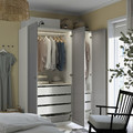 PAX / GULLABERG Wardrobe combination, white/grey, 150x60x201 cm