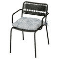 KLÖSAN Chair cushion, outdoor, blue, 44x44 cm