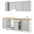 KNOXHULT Kitchen, grey, 220x61x220 cm