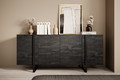 Four-Door Cabinet Verica 200cm, charcoal/black legs