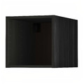 METOD Top cabinet, wood effect black, 40x60x40 cm