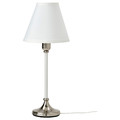 FLYGHÖJD Table lamp, nickel-plated/white, 54 cm