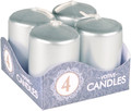 Christmas Advent Candle 4pcs, silver