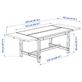 NORDVIKEN Extendable table, white, 152/223x95 cm