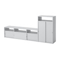 SPIKSMED TV storage combination, light grey, 215x32x96 cm