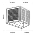 Milagro Solar Wall Lamp Wings 50lm 3000K IP54