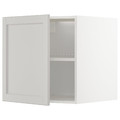 METOD Top cabinet for fridge/freezer, white/Lerhyttan light grey, 60x60 cm