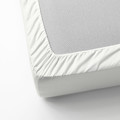 DVALA Fitted sheet, white, 80x200 cm