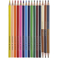 Colour Pencils 18 Colours, 12+3 Double-sided