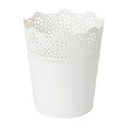 Plant Pot Lace 13.5 cm, white