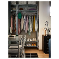 OMAR Shelving unit with clothes rail, galvanised, 186x50x201 cm