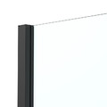 GoodHome Shower Screen Ledava 80 cm, matt black/transparent