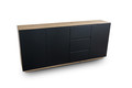 Cabinet with 3 Doors & 3 Drawers Loftia, artisan/matt black