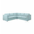 VIMLE Cover for corner sofa, 4-seat, Saxemara light blue