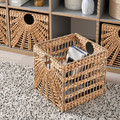 LUSTIGKURRE Basket, natural water hyacinth, seagrass, 32x33x32 cm