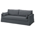 HYLTARP Cover for 3-seat sofa, Gransel grey