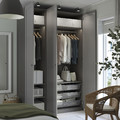 PAX / GULLABERG Wardrobe combination, dark grey/dark grey, 150x60x236 cm