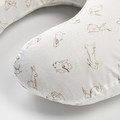 LEN Cover for nursing pillow, rabbit pattern, white, 60x50x18 cm