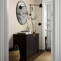 BESTÅ Storage combination with doors, black-brown, Lappviken black-brown, 120x40x74 cm