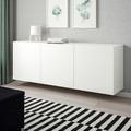 BESTÅ Wall-mounted cabinet combination, white/Lappviken white, 180x42x64 cm