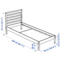 TARVA Bed frame, white stained, 90x200 cm