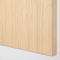 FORSAND Door with hinges, white stained oak effect, 25x229 cm