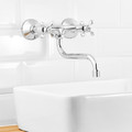 GoodHome Bathroom Sink Tap Etel, wall-mounted, chrome