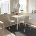 MELLTORP / LIDÅS Table and 2 chairs, white white/white white, 75x75 cm