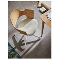 FJÄLLBERGET Conference chair, white stained oak veneer, Gunnared beige light beige