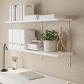 BERGSHULT / FÖRLÄGGARE Wall shelf, white/white, 120x30 cm