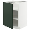 METOD Base cabinet with shelves, white/Havstorp deep green, 60x60 cm