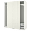 PAX / BERGSBO Wardrobe combination, white/white, 200x66x236 cm